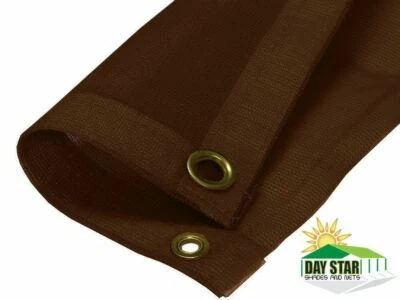 DAY STAR SHADES (Brown) HD Mesh Tarp Net Sun Shade Fence Screen