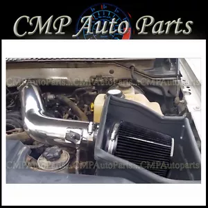 BLACK COLD AIR INTAKE KIT HEAT-SHIELD FIT 2009 2010 FORD F150 F-150 5.4L V8 - Picture 1 of 1