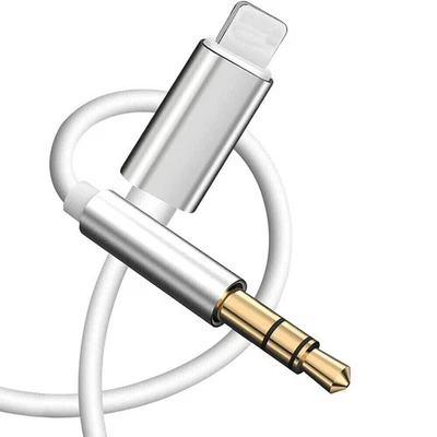 Audio Kabel | 8 Pin - AUX | 3,5mm Klinke | Musik Stereo iPhone Kabel in Schwarz - Bild 1 von 3