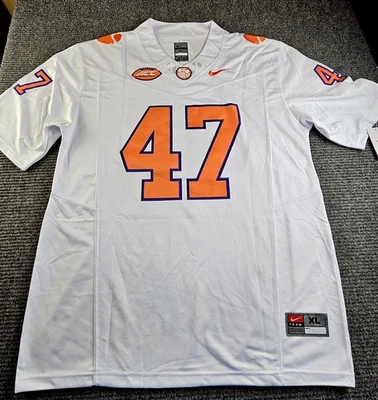 Clemson Tigers Blanco Hombre XL Sammy Marrón #47 Cosido Nueva Camiseta de Fútbol Foto 1 de 4