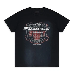 NWT PURPLE BRAND BLACK TEXTURED INSIDE OUT TEE T-SHIRT SIZE XL $150 - Picture 1 of 6