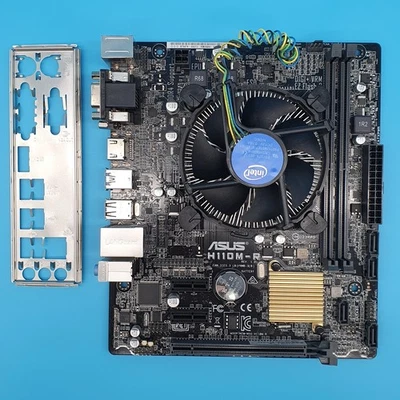 ASUS H110M-R LGA1151 DDR4 Micro ATX Motherboard + Intel i3-7100 + IO Shield - Image 1 of 4