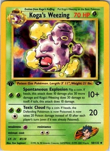 Koga's Weezing Uncommon Gym Challenge 050/132 NM 1st Edition - Picture 1 of 2