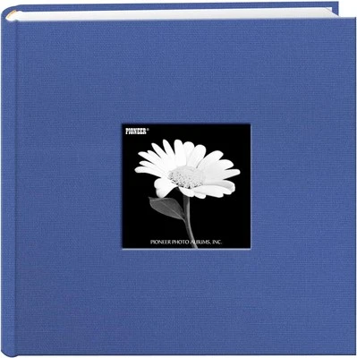 Fabric Frame Cover Photo Album 200 Pockets Hold 4x6 Photos, Sky Blue  - Image 1 of 4