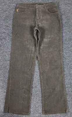 Vtg Eddie Bauer Corduroy Pants Womens 10 Brown Y2K Casual Straight Stretch 32x32 - Image 1 of 4