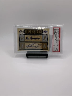 2012 SP SIGN SUPERSTARS GRIFFEY SR./GRIFFEY JR SIGNATURES DUAL 8/10 PSA 9 POP 1 - Image 1 of 2