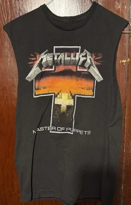Metallica Master of Puppets Tank Top Sleeveless t-shirt Black Men's size L - Image 1 of 4