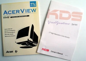 Manuales de usuario de 1998 para monitores Acerview y KDS ** Livrets 1998 para monitores - Imagen 1 de 5