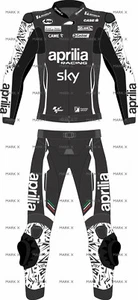 Mark X 2025 Aprilia MotoGP tuta in pelle da moto uomo tuta da corsa pelle protezione CE - Foto 1 di 7