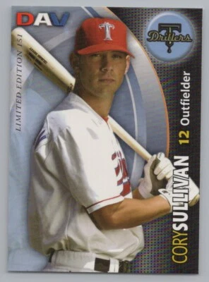 Cory Sullivan 2008 DAV Tulsa Drillers Rockies Minor League Baseball Card - Image 1 of 2