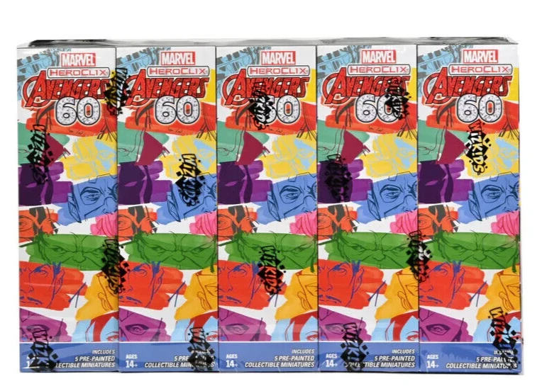 Marvel Heroclix Avengers 60th Anniversary Booster Brick (10 Boosters) WZK84903 - Image 1 of 1