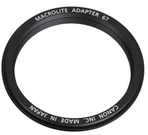 CANON Macrolite Adapter 67 for MR-14EXII MT-24EX on EF100/f2.8L IS USM MacroLens - Picture 1 of 3