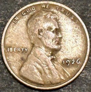 1926-P LINCOLN WHEAT CENT PENNY DETAILED COIN - Picture 1 of 2