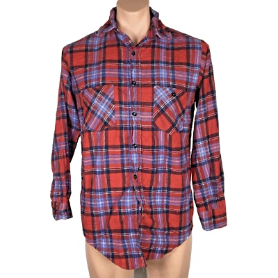 Vtg 1970s Big Mac JC Penney’s Mens Plaid Long Sleeve Flannel Pocket Shirt Med M - Image 1 of 4