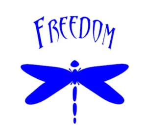 Freedom Dragonfly, dragonfly, Freedom Vinyl Decals - Picture 1 of 3