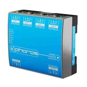 Pharos XPS Expert Switch / DIN rail Ethernet Switch 4 Port, Class 2 PoE, 24V DC - Picture 1 of 2