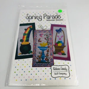 Ribbon Candy SPRING PARADE SEASONAL SKINNIES Applique Wall Hanging Pattern for 3 - Picture 1 of 8