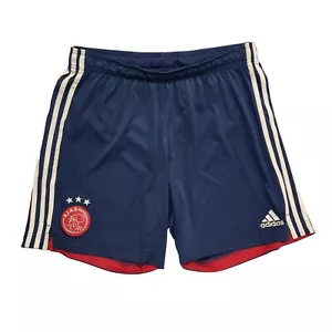 Adidas Ajax FC Blue & White Football Shorts Uk Men's Size XL W36 I939 - Picture 1 of 4