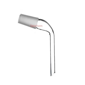 24/40,Distilling Glass Adapter,105 Degree Bent,Male Joint,Lab Chemical Glassware - Picture 1 of 5