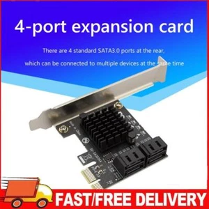 4-Port-SATA-III-zu-PCIe-PCI-Express-3.0-X1-6-Gbit/s-Erweiterungskartenadapter fü - Bild 1 von 7