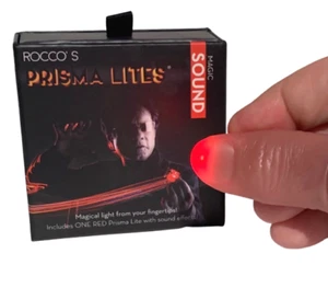 NEW Sound SINGLE ROCCOS PRISMA LITES RED Magic Trick Thumb Tip Light Up - Picture 1 of 10
