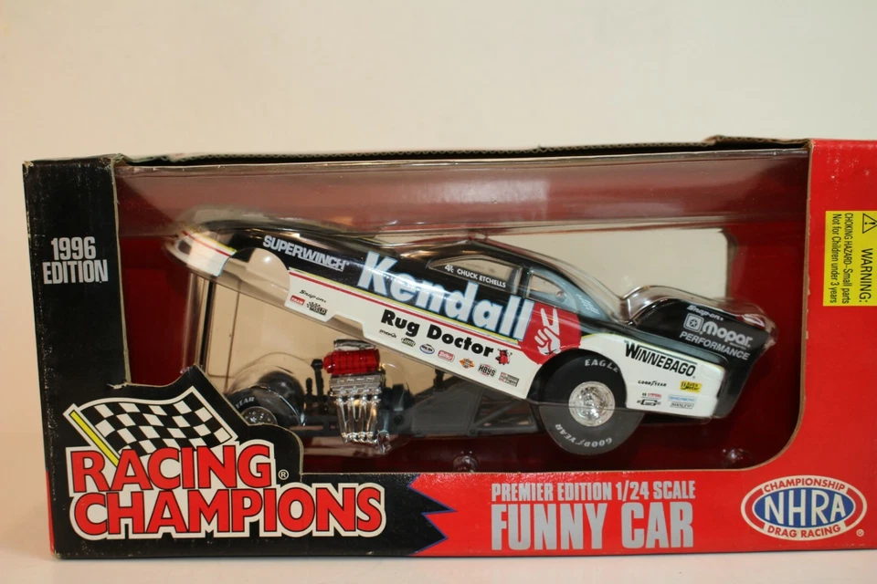 Racing Champions 1996 NHRA Funny Car, Chuck Etchells Dodge escala 1:24 en caja Foto 1 de 4