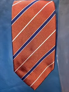 Brand New With Tags E. MARINELLI Napoli ORANGE STRIPE Hand-Made Finest Italian - Picture 1 of 7