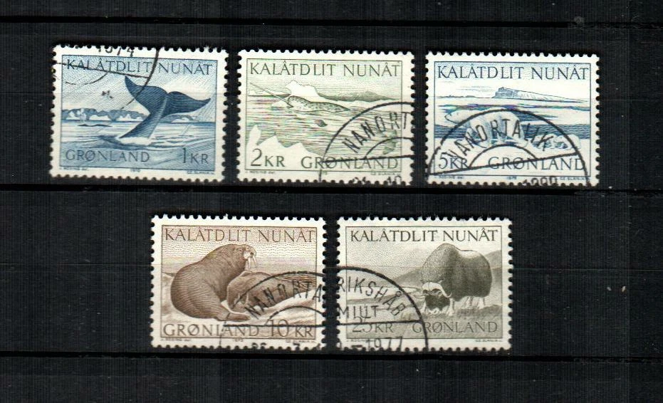 GREENLAND Scott's 71-75 ( 5v )  Greenland Wildlife F/VF Used  ( 1969-76 ) #1 - Image 1 of 1