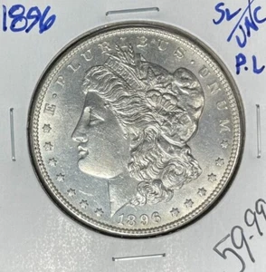 DÓLAR DE PLATA MORGAN 1896 ~ SL/UNC P.L. ~BONITA MONEDA~ REF #D/S - Imagen 1 de 2