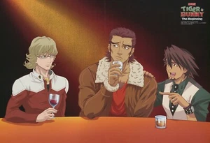 póster promo Tiger & Bunny AQUARION EVOL anime Kaburagi T Kotetsu Kagura Demuri - Imagen 1 de 2