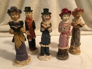 5 Resin Assorted Choir Singers Carolers 6"H - Picture 1 of 9