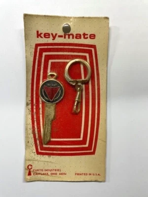NOS Key Mate 1641 Colorcrest Gold Plated Key Blank For 1968 Plymouth Valiant - Изображение 1 из 4