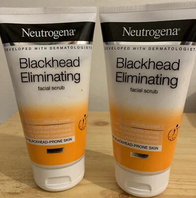 2x150ml Neutrogena Blackhead Eliminating Facial Scrub  Oil Free - Image 1 of 4
