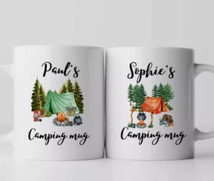 Personalised Coffee Mugs. Tea mugs, Camping tent Mugs. Gift Ideas, Camping Mugs - Picture 1 of 7