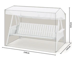 Schutzhülle Abdeckung Schutzhaube  Hollywoodschaukel Gartenschaukel Weiß - Bild 1 von 2