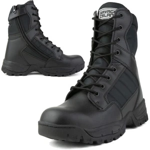 Tactical Recon Side Zip Army Patrol Combat Boots Police Security Leather/Suede - Picture 1 of 21