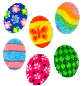 EGGS EASTER Fuzzy Sandylion Stickers **VINTAGE** - Picture 1 of 1