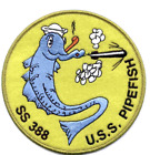 5" NAVY USS SS-388 PIPEFISH EMBROIDERED PATCH