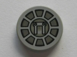 LEGO Light Gray Tile Round 2x2 SW Radial Machinery Ref 4150px19 Set 7127 - Picture 1 of 1