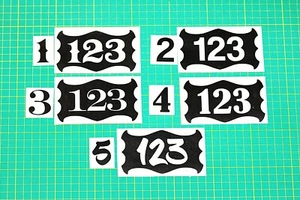 Personalised Door Number Sticker Wheelie Bin Vinyl Decal Adhesive - Picture 1 of 6