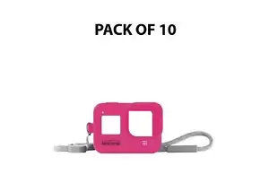 Funda GoPro + Cordón HERO8 Negro AJSST-007 Paquete de 10 - Rosa Eléctrico - Imagen 1 de 7