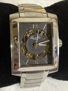 Men's KENNETH COLE NEW YORK KC3774 Automatic Skeleton Tank Dress Watch KC-3774 - Picture 1 of 5