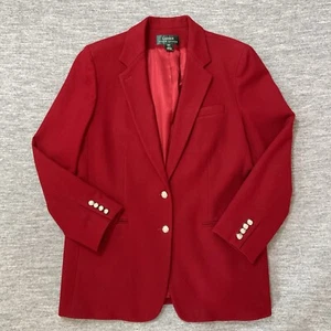 Lauren Ralph Lauren Vintage USA Damen großer roter Wollmantel 16 W - Bild 1 von 13