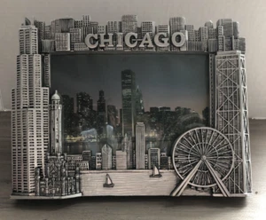 Chicago Skyline Heavy Picture Frame Pewter / Metal Like Finish - Picture 1 of 22