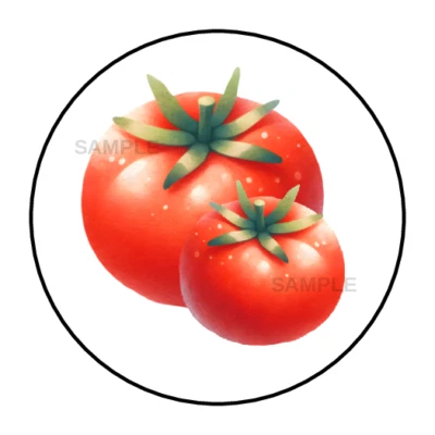Tomate Huerto Huerto Pegatinas Etiquetas Etiquetas Sobre Sellos  Foto 1 de 2
