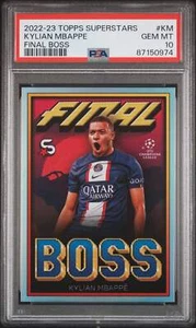 Graded 2022 Topps Superstarts Kylian Mbappe #KM Final Boss Soccer Card PSA 10 - Picture 1 of 2