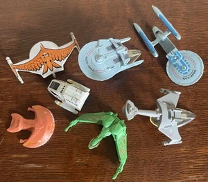 7 Galoob Star Trek Micro Machines & 2 Stands Enemy Star Ships Mini Loose - Picture 1 of 12