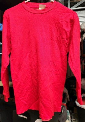 Camisa Vintage Medallista Allen A Larga Térmica Roja Grande Pullover Hecha en EE. UU. N* Foto 1 de 4