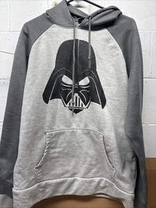 Darth Vader Mens Large Black Gray Pullover Hoodie Star Wars - Picture 1 of 3