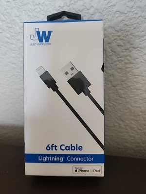 New JW Just Wireless 6ft USB Connector Cables In Black - Image 1 of 2